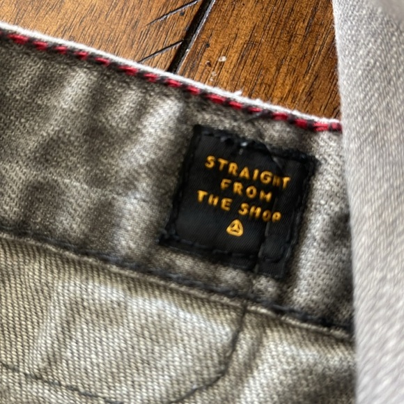 Active Ride Shop men’s gray grey tapered leg button fly denim jeans size 34 x 32 - Picture 14 of 14